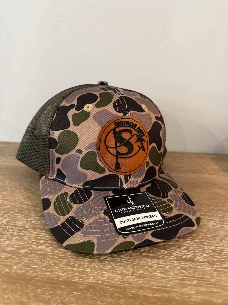 SP Camo Leather Hook Patch