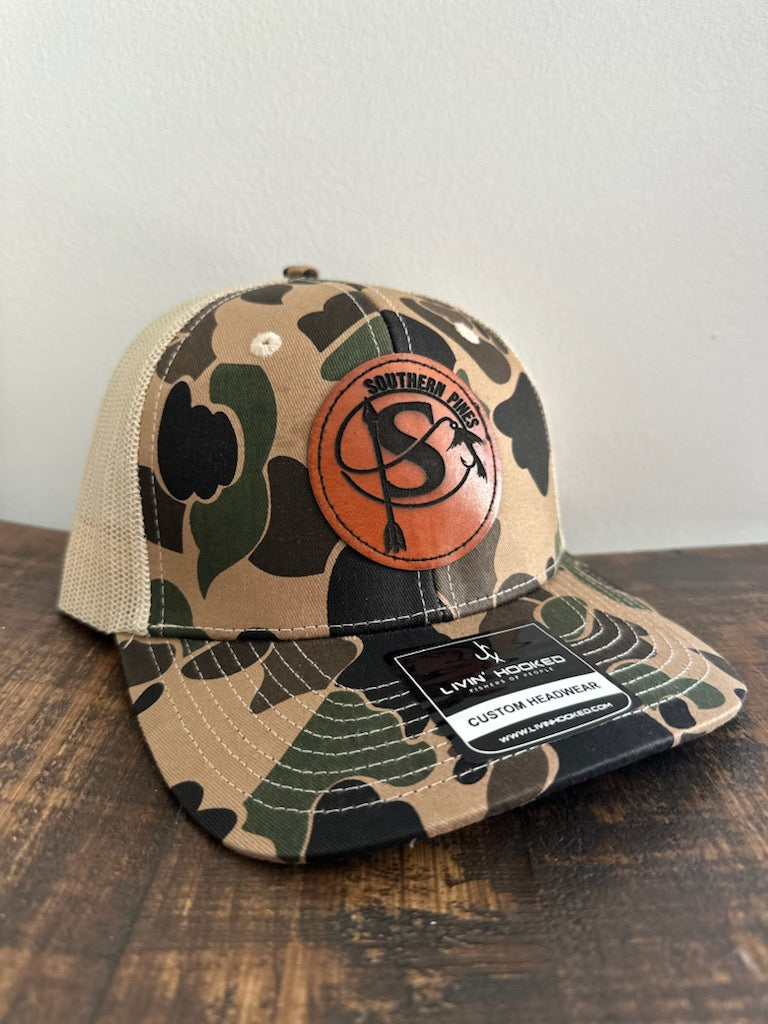 SP Tan / Camo Leather Hook Patch