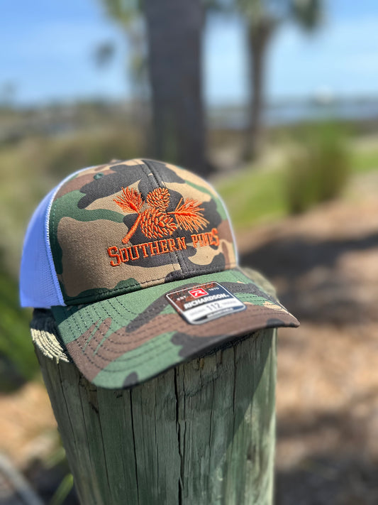 SP Orange/Camo Trucker